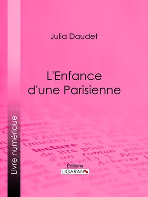cover image of L'enfance d'une Parisienne